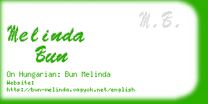 melinda bun business card